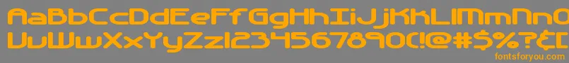 AutomaticaBrk Font – Orange Fonts on Gray Background