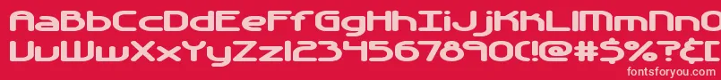 AutomaticaBrk Font – Pink Fonts on Red Background