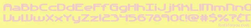 AutomaticaBrk Font – Pink Fonts on Yellow Background
