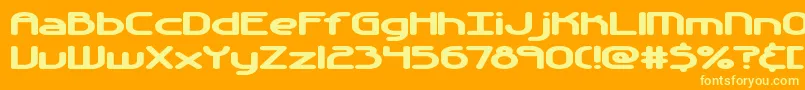フォントAutomaticaBrk – オレンジの背景に黄色の文字