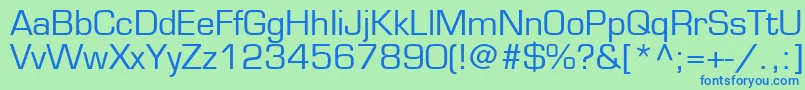 Euromode Font – Blue Fonts on Green Background