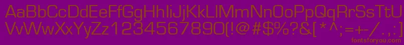 Euromode Font – Brown Fonts on Purple Background