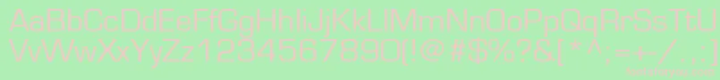 Euromode Font – Pink Fonts on Green Background