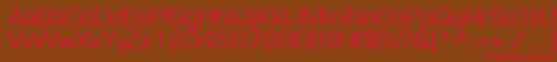Euromode Font – Red Fonts on Brown Background