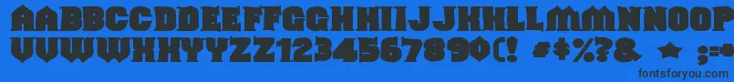 Shouldveknownink Font – Black Fonts on Blue Background