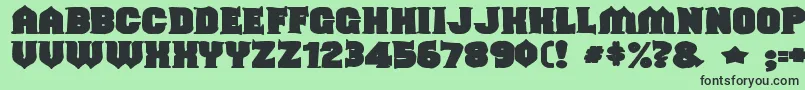 Shouldveknownink-Schriftart – Schwarze Schriften auf grünem Hintergrund