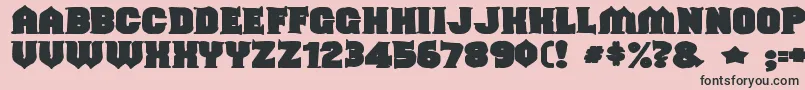 Shouldveknownink-Schriftart – Schwarze Schriften auf rosa Hintergrund