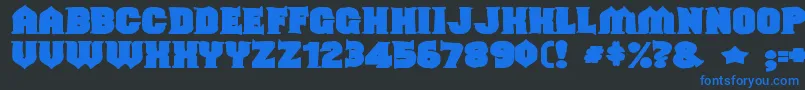 フォントShouldveknownink – 黒い背景に青い文字