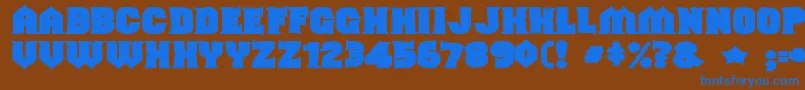 フォントShouldveknownink – 茶色の背景に青い文字