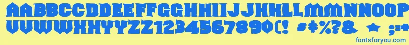 Shouldveknownink Font – Blue Fonts on Yellow Background