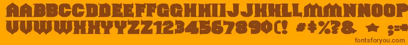 Shouldveknownink Font – Brown Fonts on Orange Background