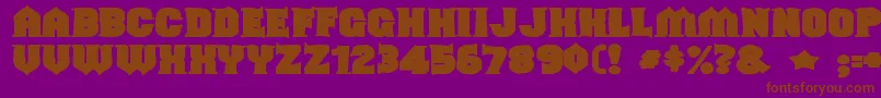 フォントShouldveknownink – 紫色の背景に茶色のフォント