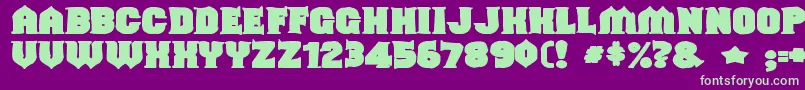 Shouldveknownink Font – Green Fonts on Purple Background