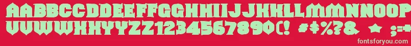 Shouldveknownink Font – Green Fonts on Red Background