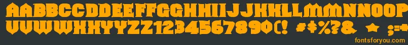 Shouldveknownink-Schriftart – Orangefarbene Schriften auf schwarzem Hintergrund