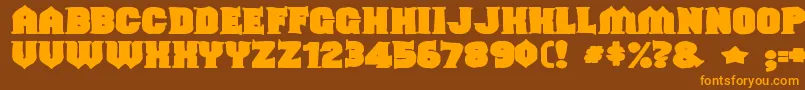 Shouldveknownink Font – Orange Fonts on Brown Background