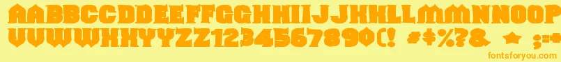 Shouldveknownink Font – Orange Fonts on Yellow Background