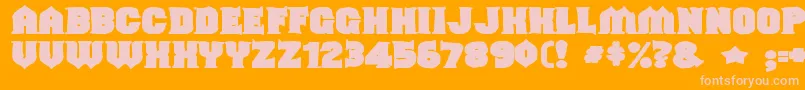 Shouldveknownink-Schriftart – Rosa Schriften auf orangefarbenem Hintergrund