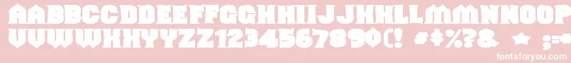 Shouldveknownink-Schriftart – Weiße Schriften auf rosa Hintergrund