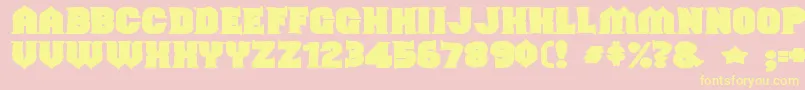 Shouldveknownink-Schriftart – Gelbe Schriften auf rosa Hintergrund
