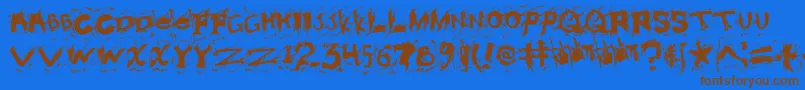 Misconst Font – Brown Fonts on Blue Background