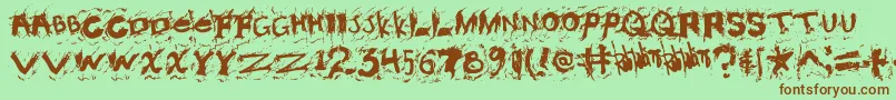 Misconst Font – Brown Fonts on Green Background