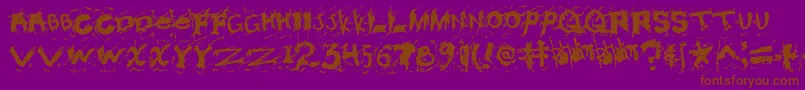 Misconst Font – Brown Fonts on Purple Background