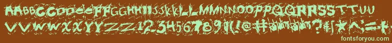 Misconst Font – Green Fonts on Brown Background