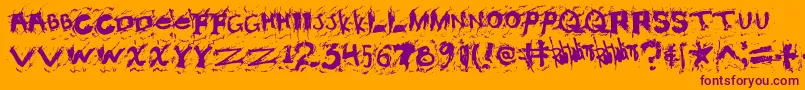 Misconst Font – Purple Fonts on Orange Background