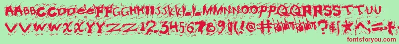 Misconst Font – Red Fonts on Green Background