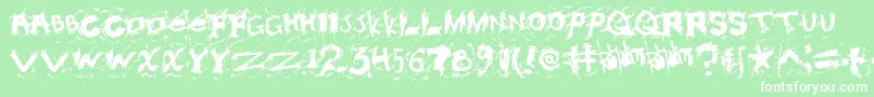 Misconst Font – White Fonts on Green Background