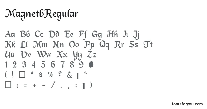 Czcionka MagnetbRegular – alfabet, cyfry, specjalne znaki
