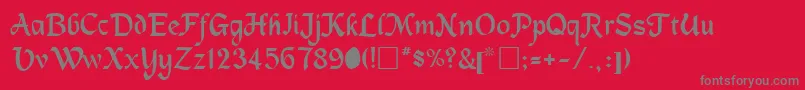 MagnetbRegular-Schriftart – Graue Schriften auf rotem Hintergrund
