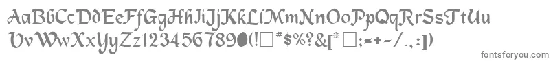 MagnetbRegular-fontti – harmaat kirjasimet valkoisella taustalla