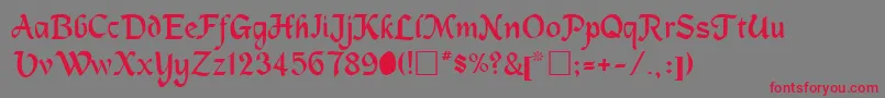 MagnetbRegular Font – Red Fonts on Gray Background