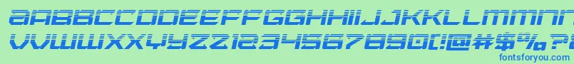 Laserwolfhalfital Font – Blue Fonts on Green Background