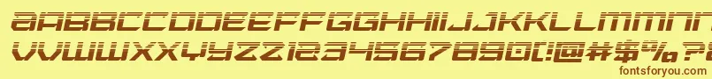 Laserwolfhalfital Font – Brown Fonts on Yellow Background