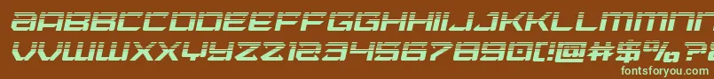 Laserwolfhalfital Font – Green Fonts on Brown Background