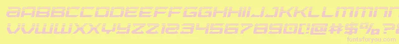 Laserwolfhalfital Font – Pink Fonts on Yellow Background