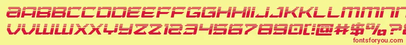 Laserwolfhalfital Font – Red Fonts on Yellow Background