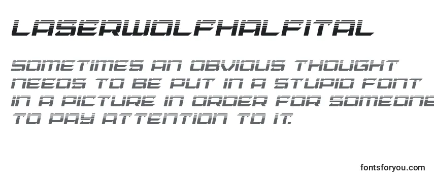 Review of the Laserwolfhalfital Font