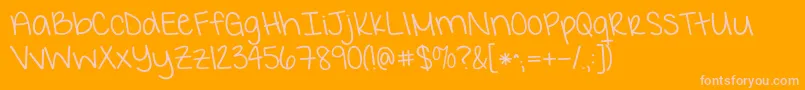 KgIWantCrazy Font – Pink Fonts on Orange Background