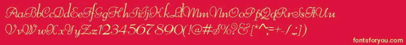 ReliantTrash Font – Yellow Fonts on Red Background