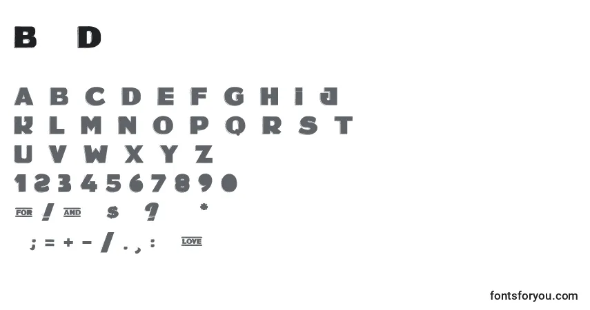 Czcionka BlackDecember – alfabet, cyfry, specjalne znaki