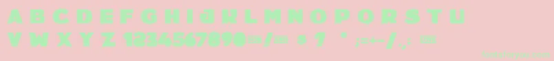 BlackDecember Font – Green Fonts on Pink Background