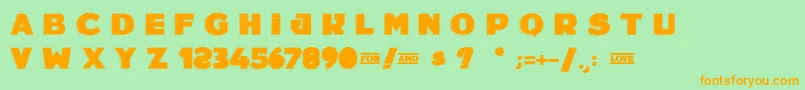 BlackDecember Font – Orange Fonts on Green Background