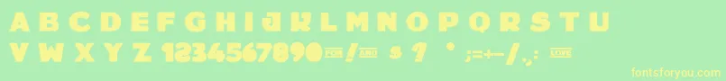 BlackDecember Font – Yellow Fonts on Green Background