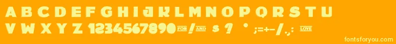 BlackDecember Font – Yellow Fonts on Orange Background