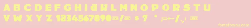 BlackDecember Font – Yellow Fonts on Pink Background