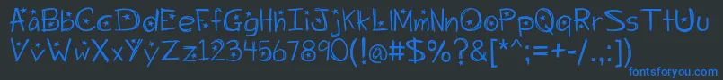 Шрифт Starrynight – синие шрифты на чёрном фоне